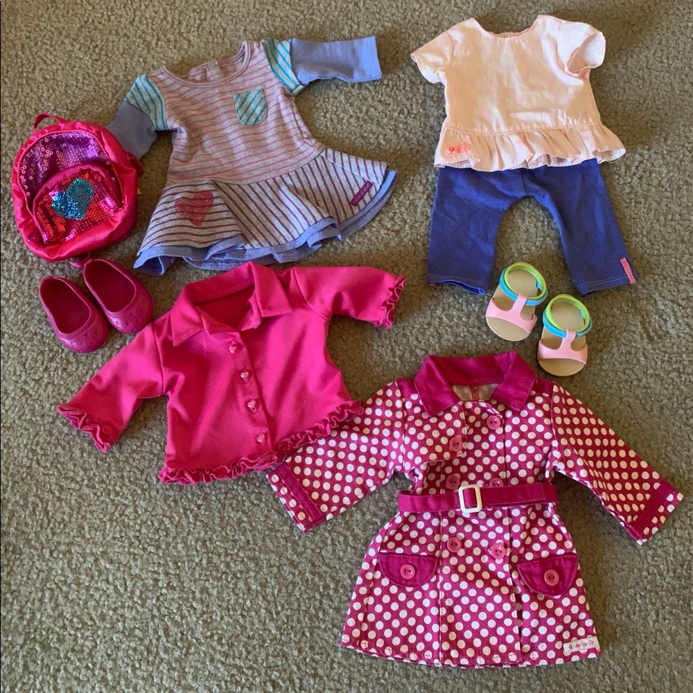 American Girl/Our Generation doll clothes and accessories.
